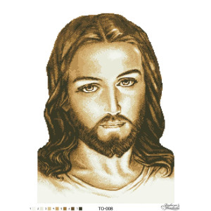 Bead embroidery kit Barvysta Vyshyvanka Jesus (brown) 45x60 (TO008pn4560k)