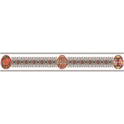 Fabric with stamped cross stitch for cross stitch embroidery Barvysta Vyshyvanka Easter Table Runner 102x16 (TR255pW9916)
