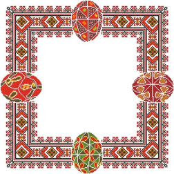 Fabric with stamped cross stitch for cross stitch embroidery Barvysta Vyshyvanka Easter tablecloth 75x75 (TR262pW5252)