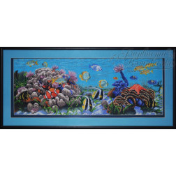 Picture embroidered with beads on pattern Barvysta Vyshyvanka  Underwater World104x49 (AA012an9234)