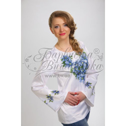 Preciosa bead kit for beading for women's shirt (Ukrainian vyshyvanka) Blue flowers (BJ018pWnnnnb)