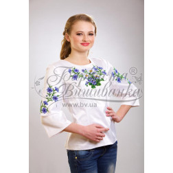 Preciosa bead kit for beading for women's shirt (Ukrainian vyshyvanka) Chamomiles and cornflowers (BJ019pWnnnnb)