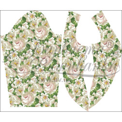 DMC thread kit for cross stitch embroidery for women's shirt (Ukrainian vyshyvanka) White mallow and rose BJ190pWnnnnh