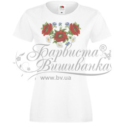 Women's T-shirt vyshyvanka women's printed by cross-stitch (XS) FJ001xW4201