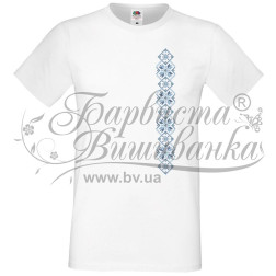 Men's T-shirt vyshyvanka printed by cross-stitch (S) FM007xW4601