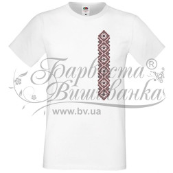 Men's T-shirt vyshyvanka printed by cross-stitch (S) FM008xW4601
