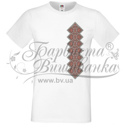 Men's T-shirt vyshyvanka printed by cross-stitch (S) FM050xW4601