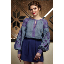 Sewed women's shirt (Ukrainian boho vyshyvanka) with printed pattern for embroidering Barvysta Vyshyvanka Dream (JE002lU4201_032_015)