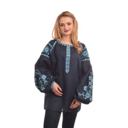 Sewed women's shirt (Ukrainian boho vyshyvanka) with printed pattern for embroidering Barvysta Vyshyvanka Ceremonial (JE004lU4201_217_147)