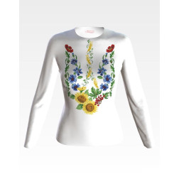 Fabric with stamped cross stitch for cross stitch embroidery Barvysta Vyshyvanka Women’s shirt (Ukrainian vyshyvanka)  Trident "Flowers of Ukraine" (JE034pWnnnn)
