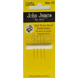 Short Beading/Ballpoint Bead Embroidery Needle - Sizes 12 (JJ10712B)