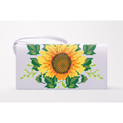 DMC thread kit for cross stitch embroidery for Sewed clutch bag (Ukrainian vyshyvanka) Sunflowers KL012pW1301h