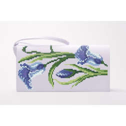 DMC thread kit for cross stitch embroidery for Sewed clutch bag (Ukrainian vyshyvanka) Irises KL015pW1301h