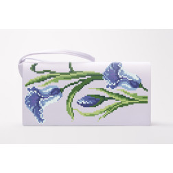 Cross stitch kit Barvysta Vyshyvanka Sewed clutch bag with stamped cross stitch (Ukrainian vyshyvanka) Irises (KL015pW1301i)