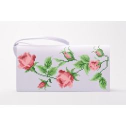 DMC thread kit for cross stitch embroidery for Sewed clutch bag (Ukrainian vyshyvanka) Fragile roses KL017pW1301h