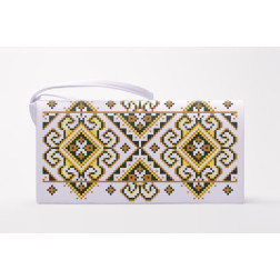 Cross stitch kit Barvysta Vyshyvanka Sewed clutch bag with stamped cross stitch (Ukrainian vyshyvanka) Curly infinity (KL033pW1301i)