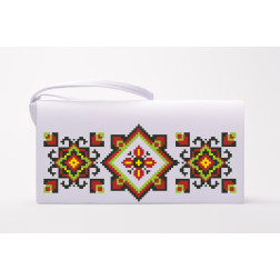 Cross stitch kit Barvysta Vyshyvanka Sewed clutch bag with stamped cross stitch (Ukrainian vyshyvanka) Necklace (KL045pW1301i)