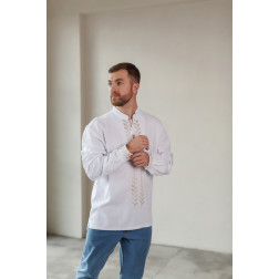 Men's embroidered shirt - «Ours: earth, sky, country» (ML001lWnn29_266_250)