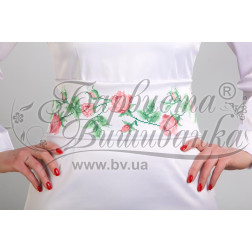DMC thread kit for cross stitch embroidery for women's belt (Ukrainian vyshyvanka) Fragile roses PS017pWnnnnh