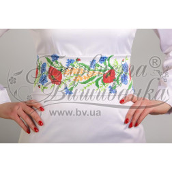 DMC thread kit for cross stitch embroidery for women's belt (Ukrainian vyshyvanka) Wildflowers PS024pWnnnnh