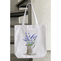 DMC thread kit for cross stitch embroidery for women's shirt (Ukrainian vyshyvanka)  Lavender in a vase (SH040pW4142h)