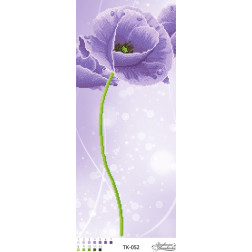 Fabric with stamped beads for beading Barvysta Vyshyvanka Lilac Fantasy 24x58 (TK052pn2458)