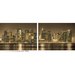 Bead embroidery kit Barvysta Vyshyvanka Diptych 'The city that never sleeps' (sepia) 96x36 (TM008pn9636k)