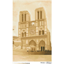 Bead embroidery kit Barvysta Vyshyvanka The greatest Cathedral France (sepia) 39x61 (TM012pn3961k)