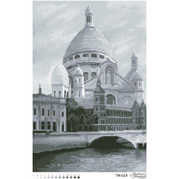 Bead embroidery kit Barvysta Vyshyvanka The most beautiful Basilica of France (black and white) 41x61 (TM014pn4161k)