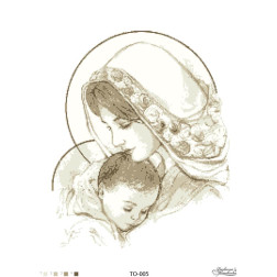 Bead embroidery kit Barvysta Vyshyvanka Mariya with Child (beige) 45x60 (TO005pn4560k)