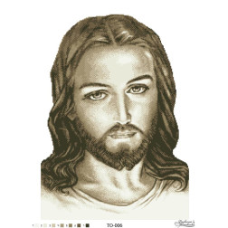 Preciosa bead kit for beading for fabric with stamped beads Jesus (beige) (TO006pn4560b)