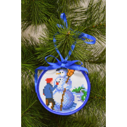 Cross stitch kit Barvysta Vyshyvanka Sewed Christmas toy - Building (Ice rink series) 10x10 (TR186aW1010i)