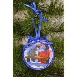 Cross stitch kit Barvysta Vyshyvanka Sewed Christmas toy - Skates (Ice rink series) 10x10 (TR187aW1010i)