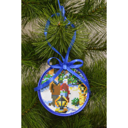 Cross stitch kit Barvysta Vyshyvanka Sewed Christmas toy - Promenade (Ice rink series) 10x10 (TR191aW1010i)