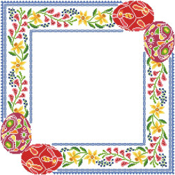 Bead embroidery kit Barvysta Vyshyvanka Easter tablecloth 75x75 (TR258pW5252k)