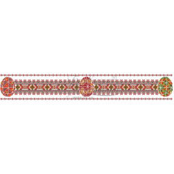 DMC thread kit for cross stitch embroidery for fabric with stamped cross stitch Easter Table Runner (TR263pW9916h)