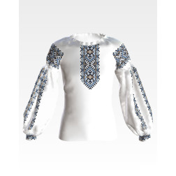 Fabric with stamped beads for bead embroidery Kid`s shirt (Ukrainian vyshyvanka)  Rozmay (VE044pWnnnn)