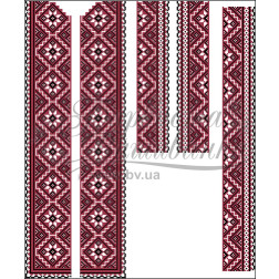 DMC thread kit for cross stitch embroidery for man's inset for shirt (Ukrainian vyshyvanka) Ancient ornament (VT008pWnnnnh)