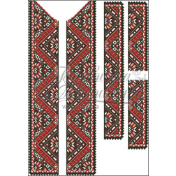 DMC thread kit for cross stitch embroidery for man's inset for shirt (Ukrainian vyshyvanka) Podillia (VT010pWnnnnh)