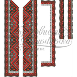 DMC thread kit for cross stitch embroidery for man's inset for shirt (Ukrainian vyshyvanka) Flaming (VT015pWnnnnh)