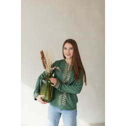 Women's embroidered shirt - «Ours: earth, sky, country» (WL001lTnn07_265_257)