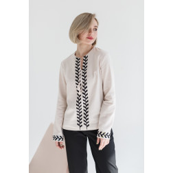 Women's embroidered shirt - «Ours: earth, sky, country» (WL002lMnn07_267_002)