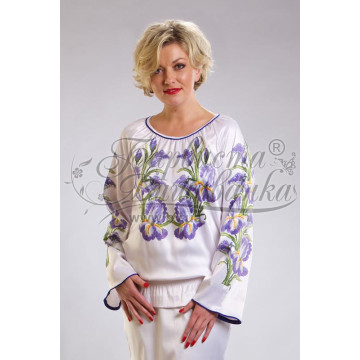 Preciosa bead kit for beading for women's shirt (Ukrainian vyshyvanka) Irises (BJ015pWnnnnb)