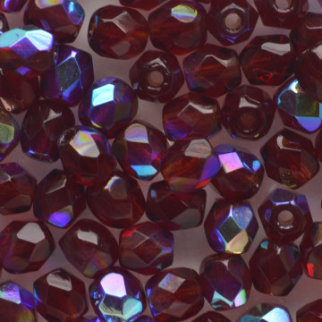 Fire Polish 4mm (loose) : Garnet AB (FP1-04-X90110-1)