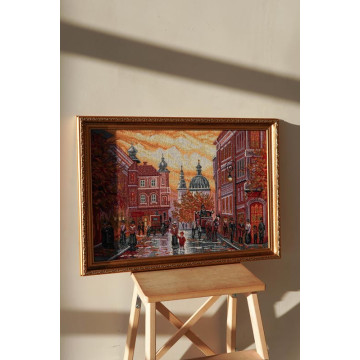 Picture embroidered with beads on pattern Barvysta Vyshyvanka Autumn retro 67x49 (MT003an6143)