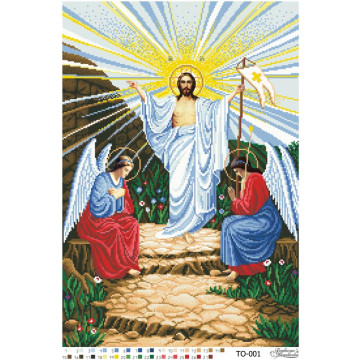 Preciosa bead kit for beading for fabric with stamped beads The Resurrection of Jesus (TO001pn4059b)