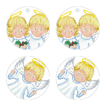 Unsewn Christmas toys stamped cross stitch for cross stitch embroidery Barvysta Vyshyvanka Angels series 30x30 (TR599pn3030)